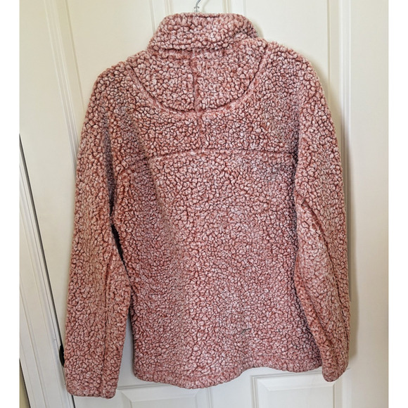 True Grit Mens Size Small 1/4 Zip Long Sleeve Sherpa Pullover Frosty Orange - Picture 4 of 4